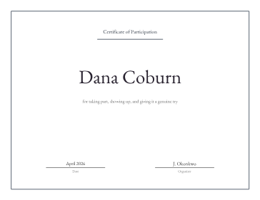 Participation certificate